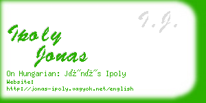 ipoly jonas business card